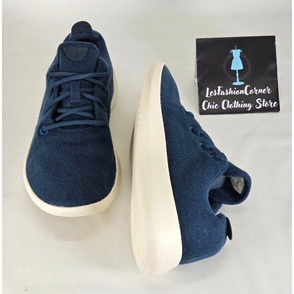 Allbirds Men’s Wool Runners in Tuke Midnight Blue White Cream Soles Size 11 301 - Picture 12 of 16